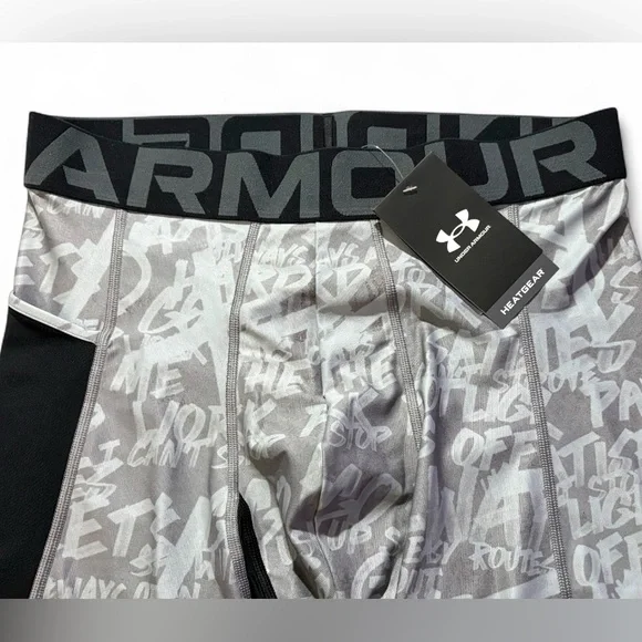 Under Armour HeatGear Alter Ego message Printed Compression Shorts 1382111-011 - Picture 6 of 11